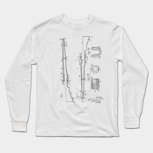 Semi-Automatic Rifle Vintage Patent Hand Drawing Long Sleeve T-Shirt